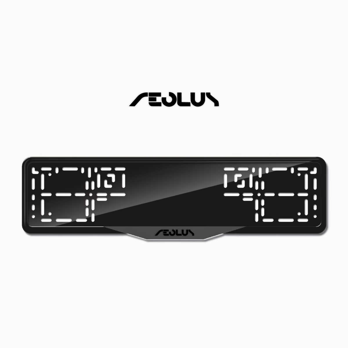 Cadres de plaque d'immatriculation Aeolus - Noir - SATIN