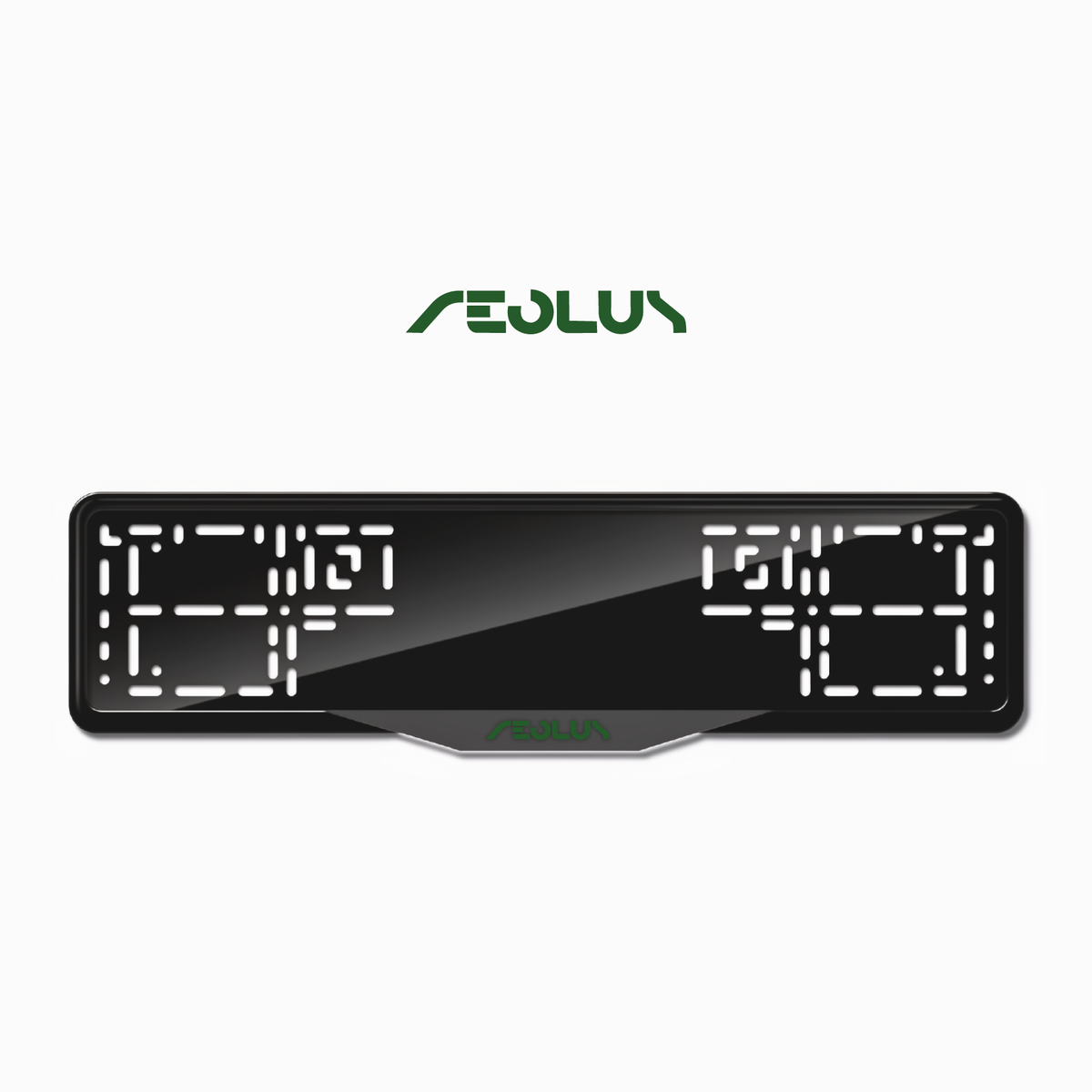 Cadres de plaque d'immatriculation Aeolus - Vert - SATIN