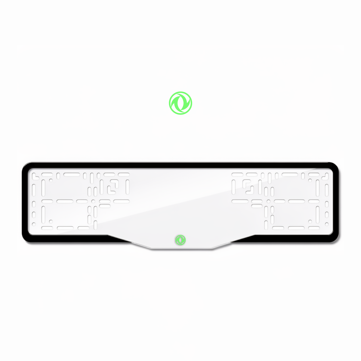 Cadres de plaque d'immatriculation Dongfeng Logo - Vert néon - GLASS