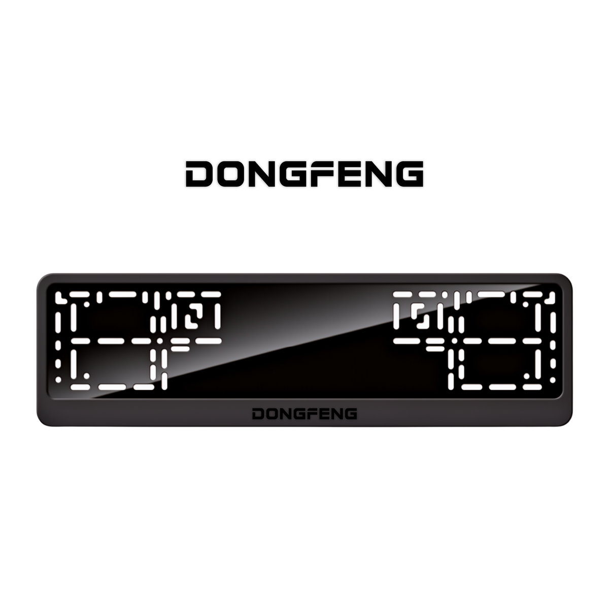 Cadres de plaque d'immatriculation Dongfeng - Noir - CLASSIC