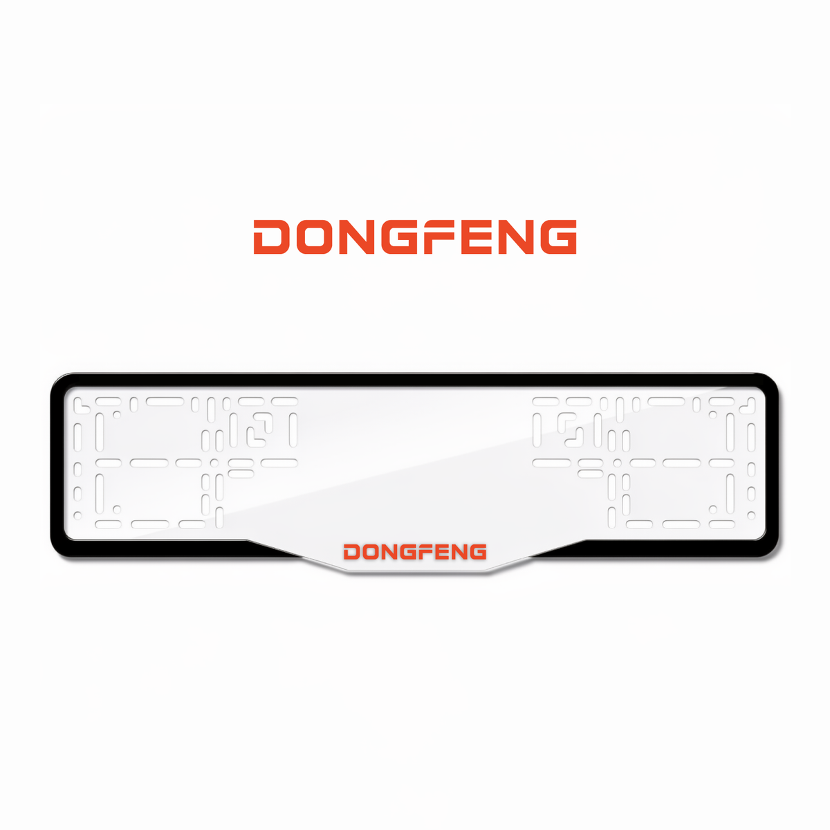 Cadres de plaque d'immatriculation Dongfeng - Rouge - GLASS