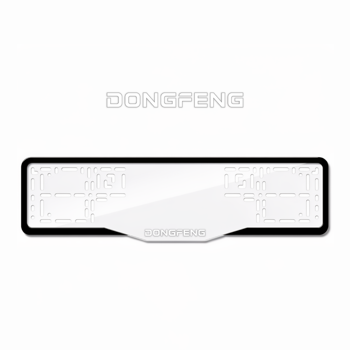 Cadres de plaque d'immatriculation Dongfeng - Blanc - GLASS
