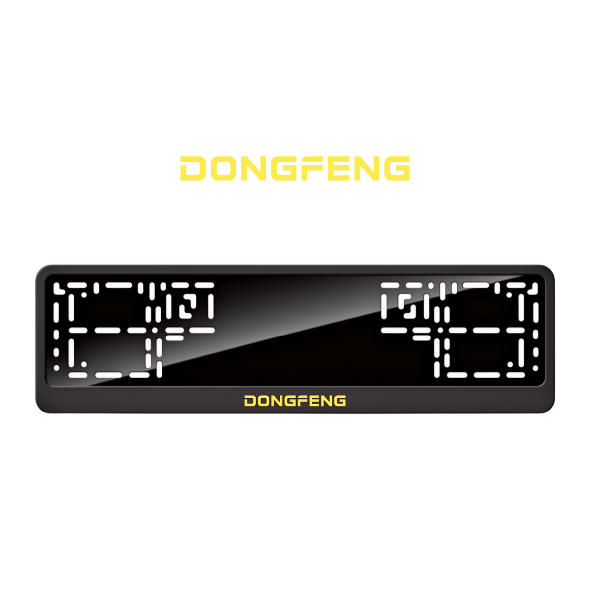 Cadres de plaque d'immatriculation Dongfeng - Jaune - CLASSIC