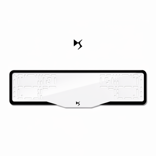 Cadres de plaque d'immatriculation DS Logo - Noir - GLASS