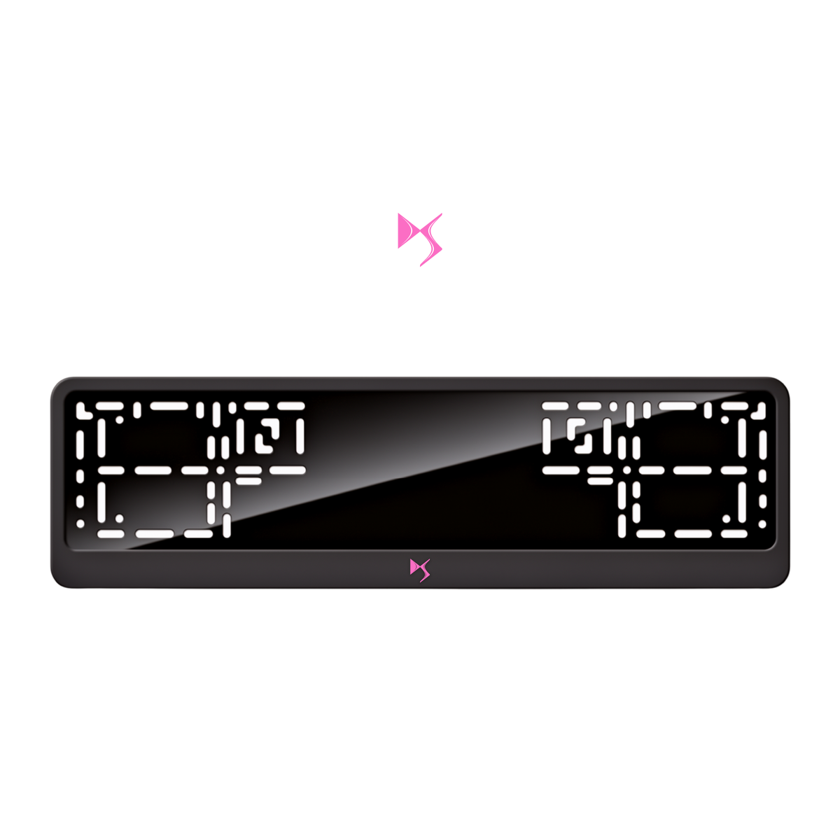 Cadres de plaque d'immatriculation DS Logo - Rose - CLASSIC