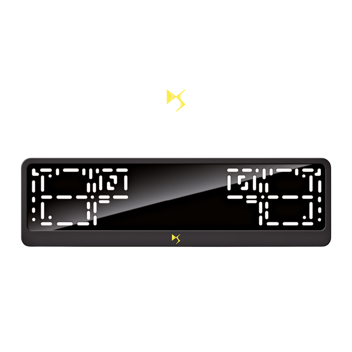 Cadres de plaque d'immatriculation DS Logo - Jaune - CLASSIC