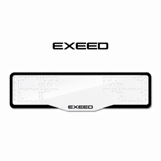 Cadres de plaque d'immatriculation Exeed - Noir - GLASS