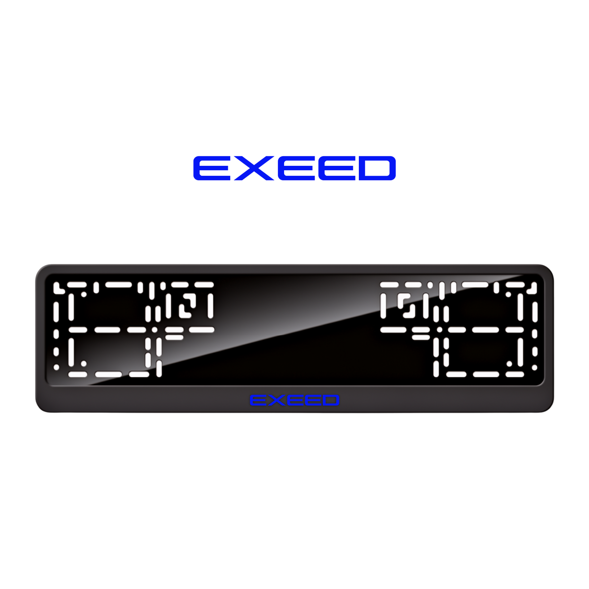 Cadres de plaque d'immatriculation Exeed - Bleu - CLASSIC