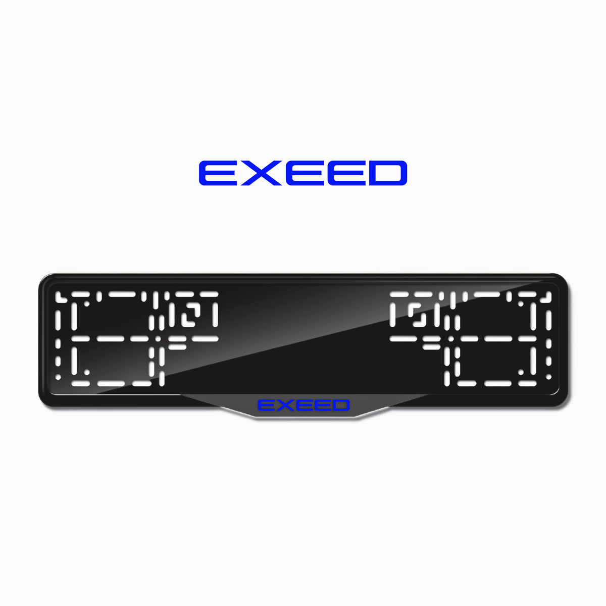 Cadres de plaque d'immatriculation Exeed - Bleu - SATIN