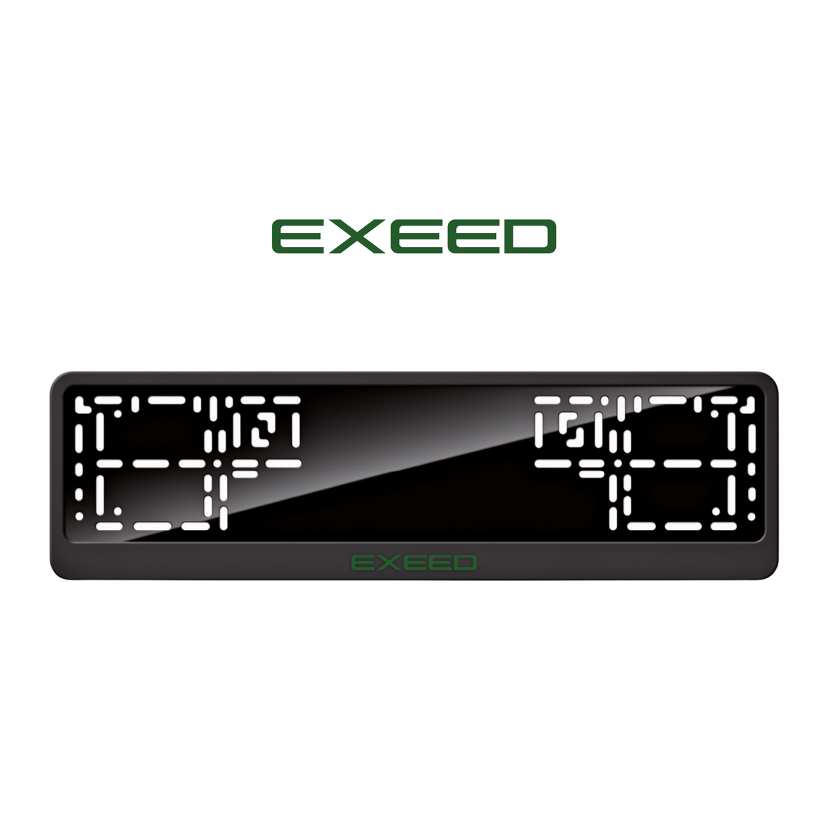 Cadres de plaque d'immatriculation Exeed - Vert - CLASSIC
