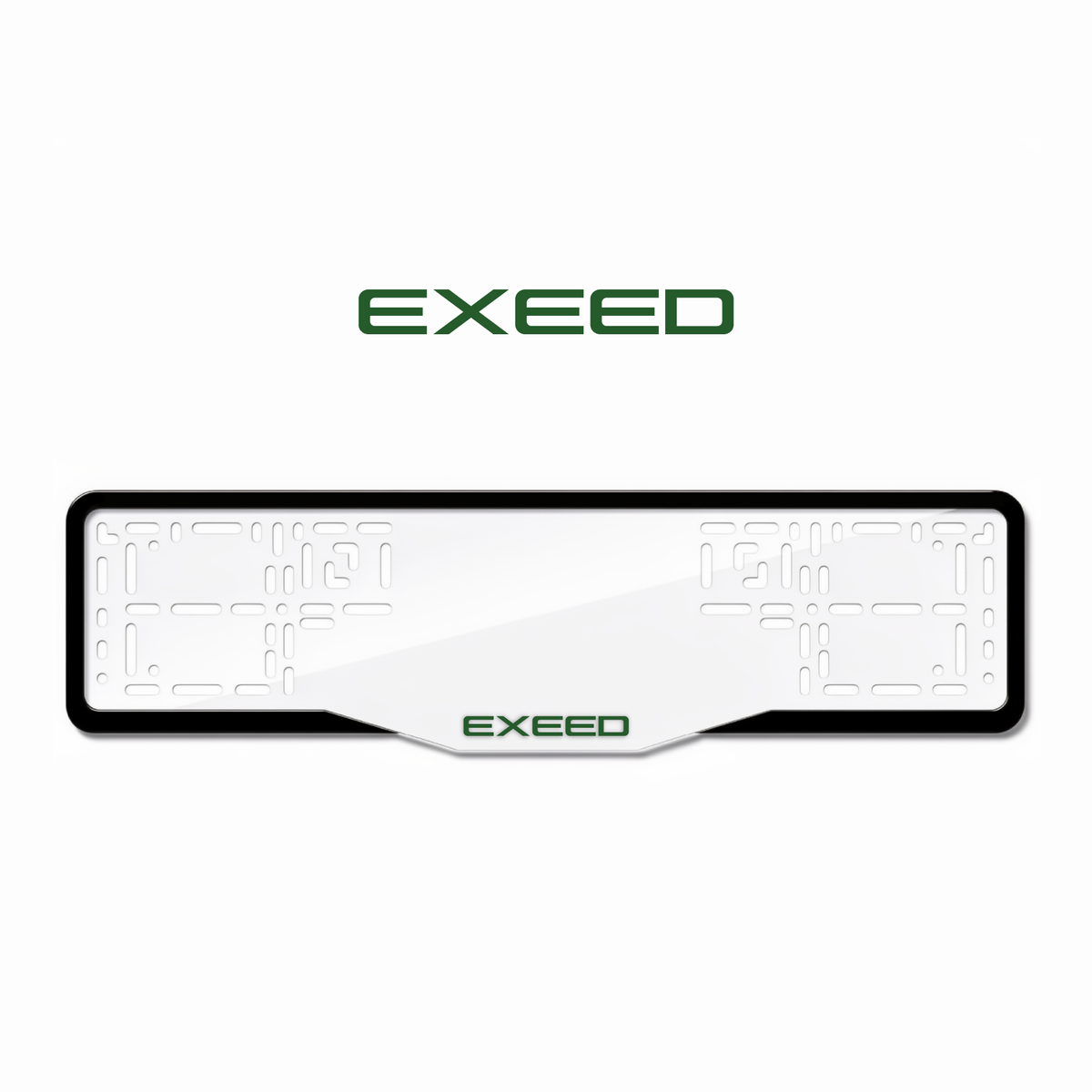 Cadres de plaque d'immatriculation Exeed - Vert - GLASS