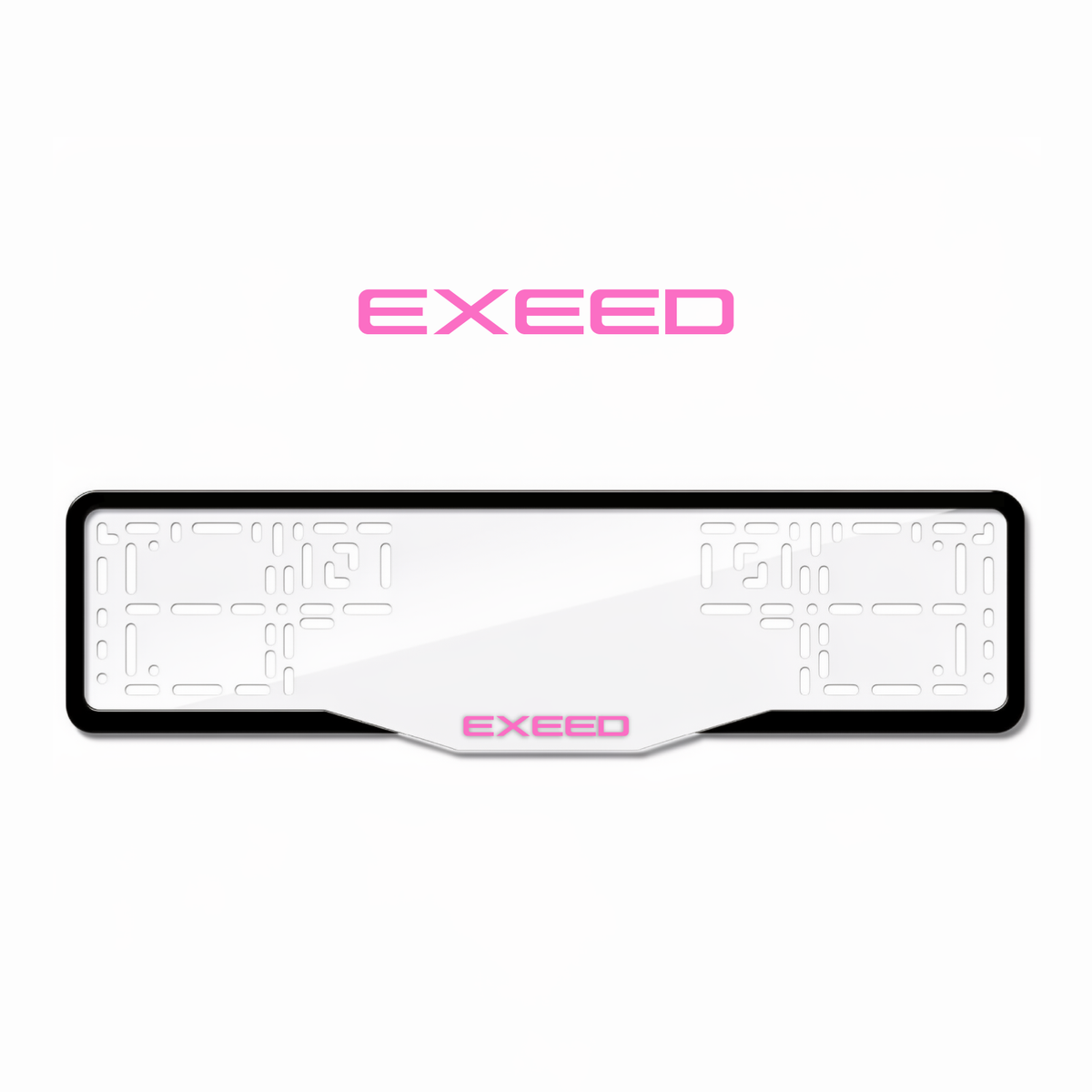 Cadres de plaque d'immatriculation Exeed - Rose - GLASS