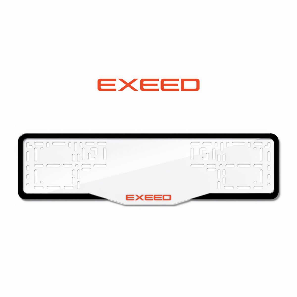 Cadres de plaque d'immatriculation Exeed - Rouge - GLASS