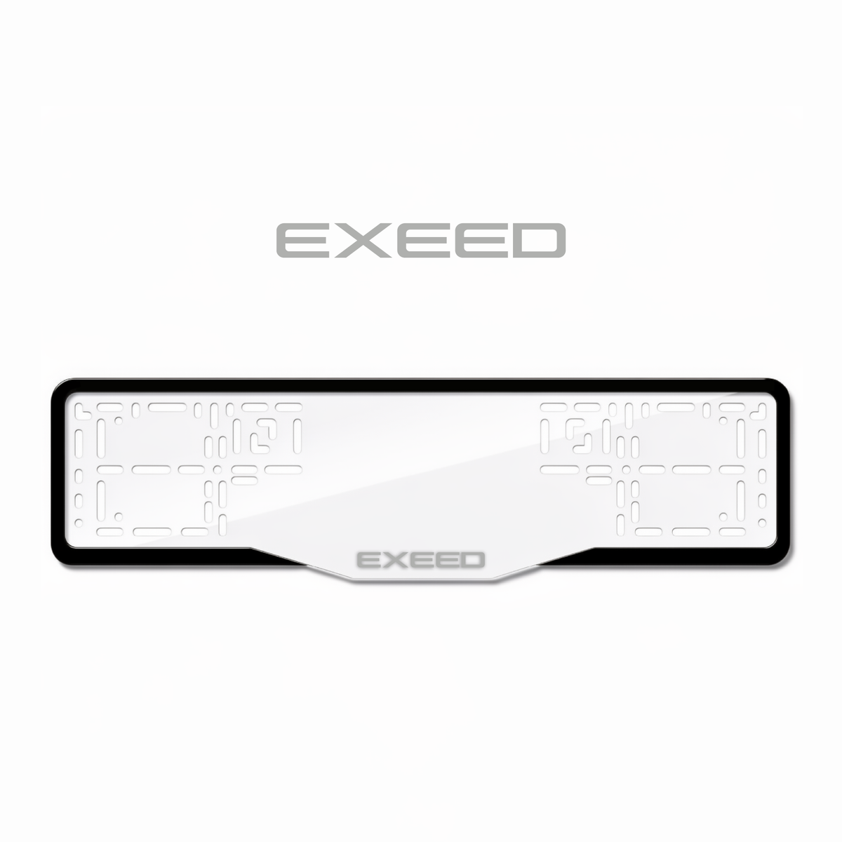 Cadres de plaque d'immatriculation Exeed - Gris - GLASS