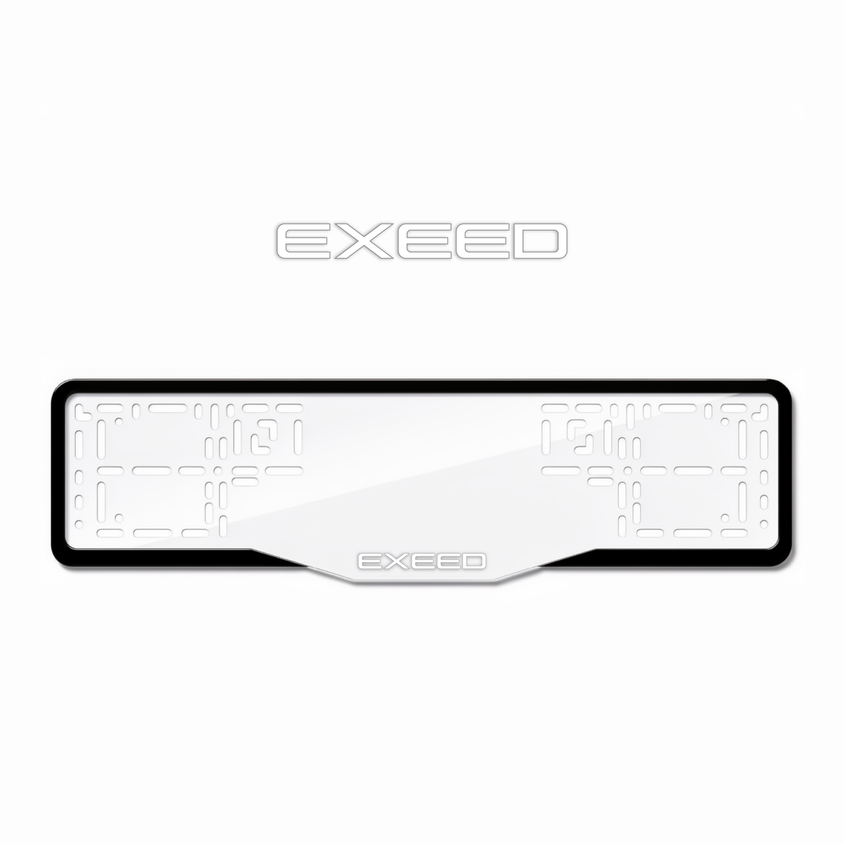 Cadres de plaque d'immatriculation Exeed - Blanc - GLASS