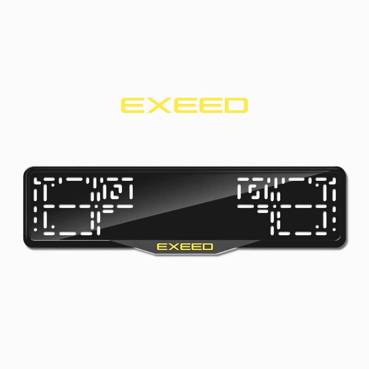 Cadres de plaque d'immatriculation Exeed - Jaune - SATIN