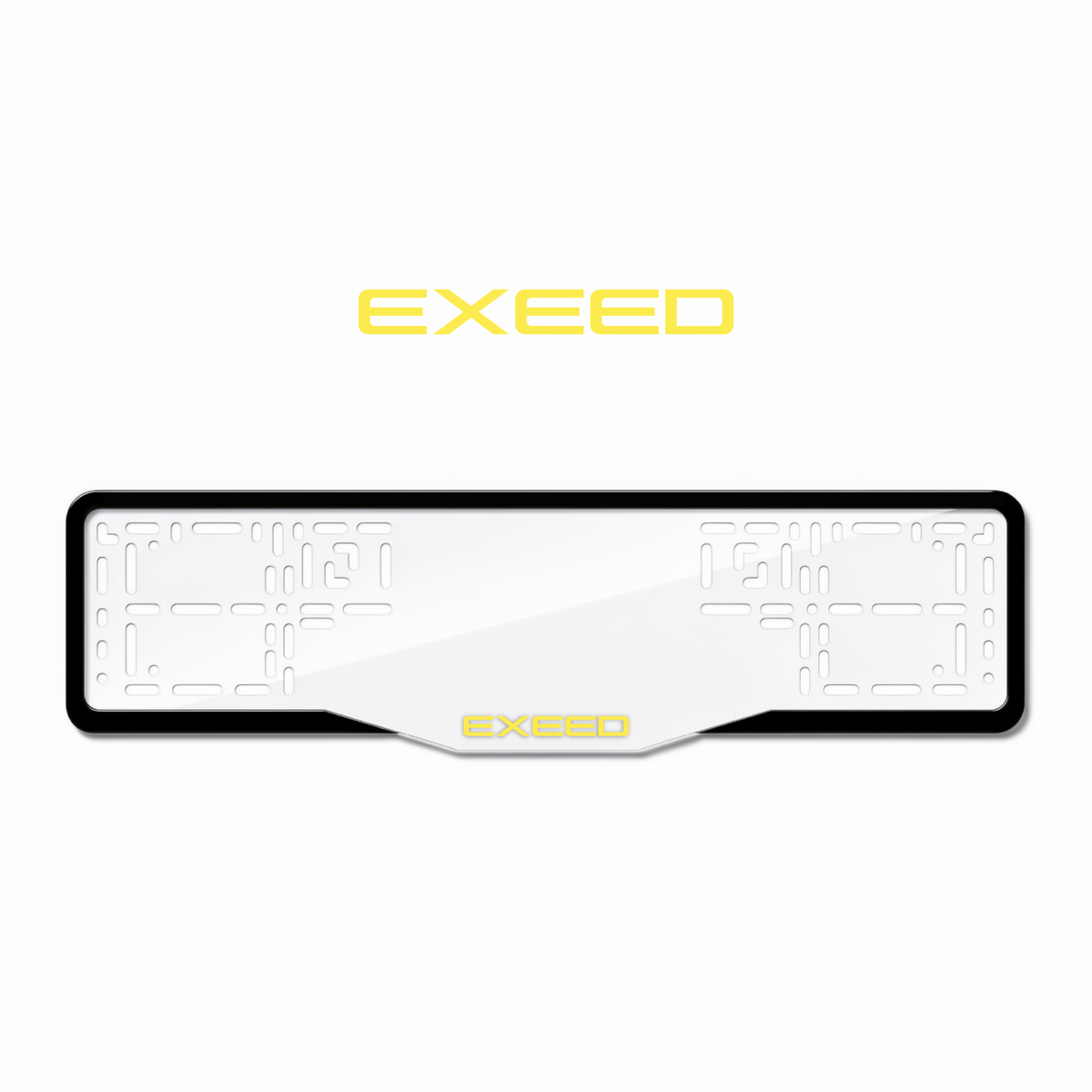 Cadres de plaque d'immatriculation Exeed - Jaune - GLASS