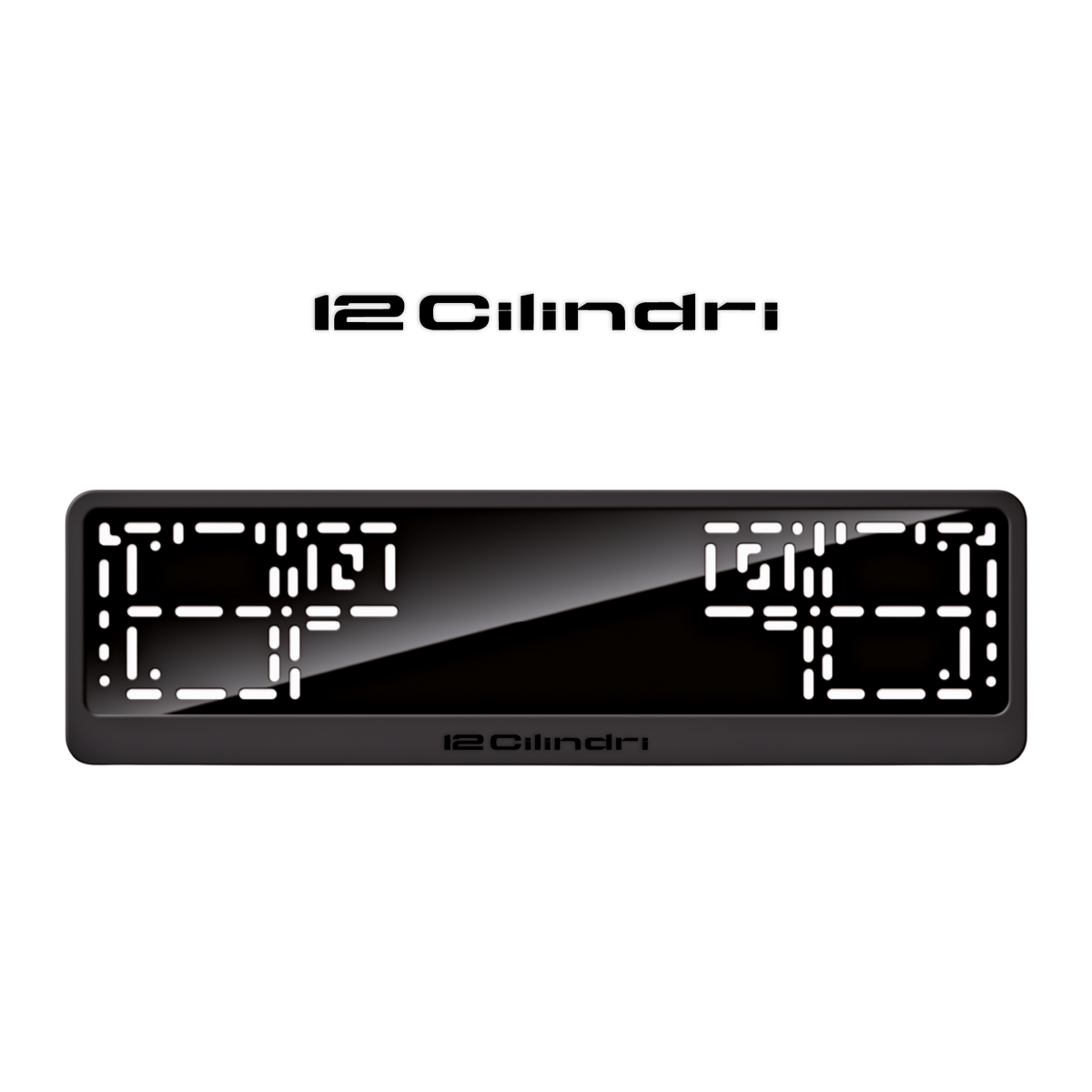 Cadres de plaque d'immatriculation 12cilindri - Noir - CLASSIC