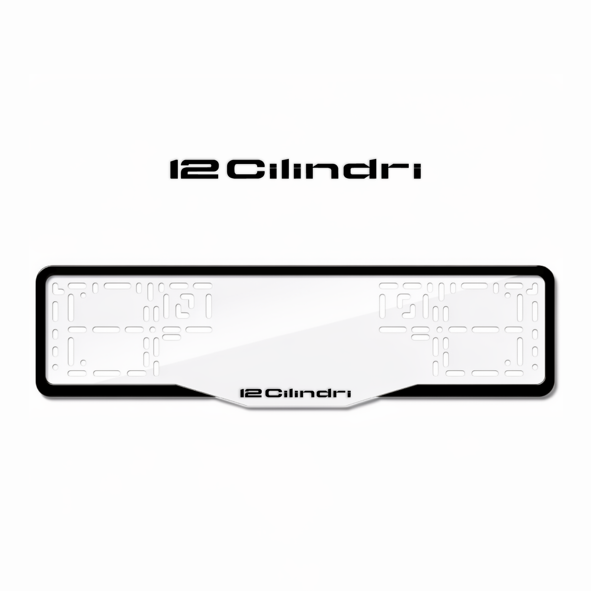 Cadres de plaque d'immatriculation 12cilindri - Noir - GLASS
