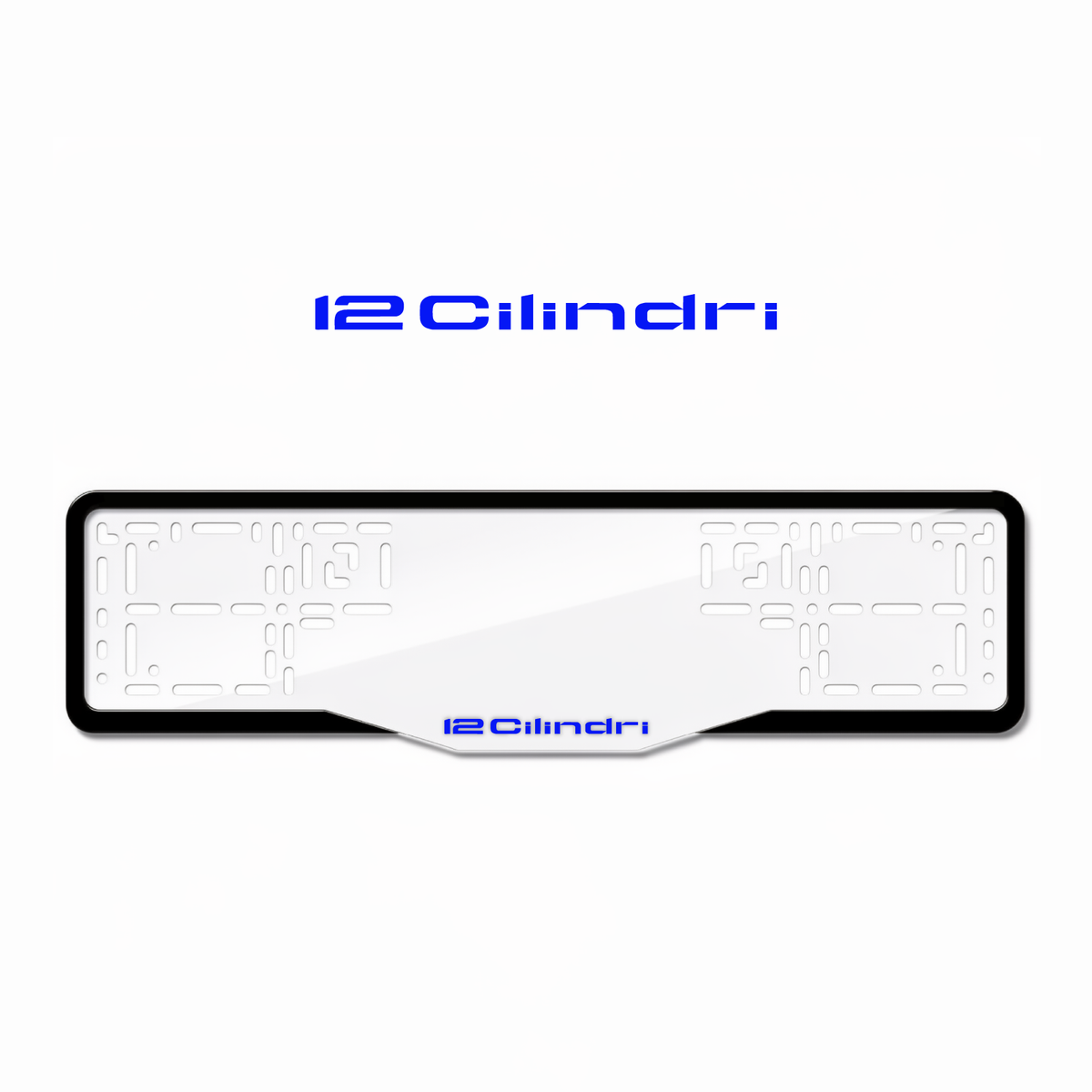 Cadres de plaque d'immatriculation 12cilindri - Bleu - GLASS