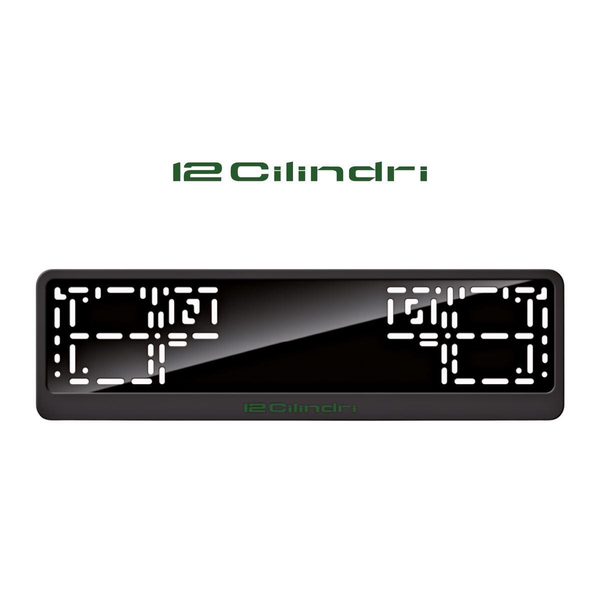 Cadres de plaque d'immatriculation 12cilindri - Vert - CLASSIC