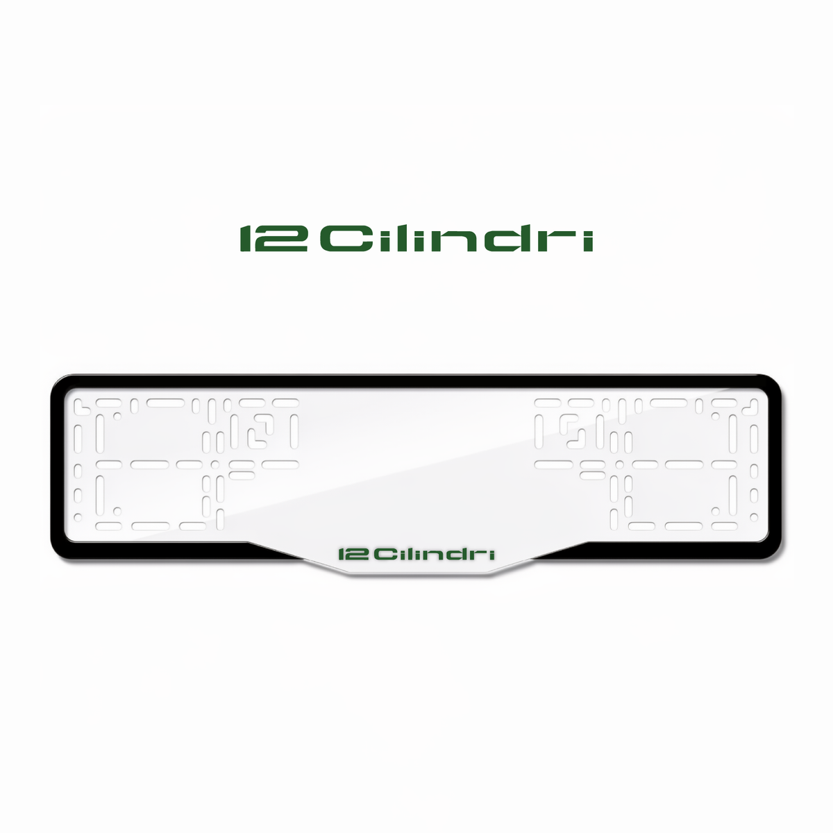 Cadres de plaque d'immatriculation 12cilindri - Vert - GLASS