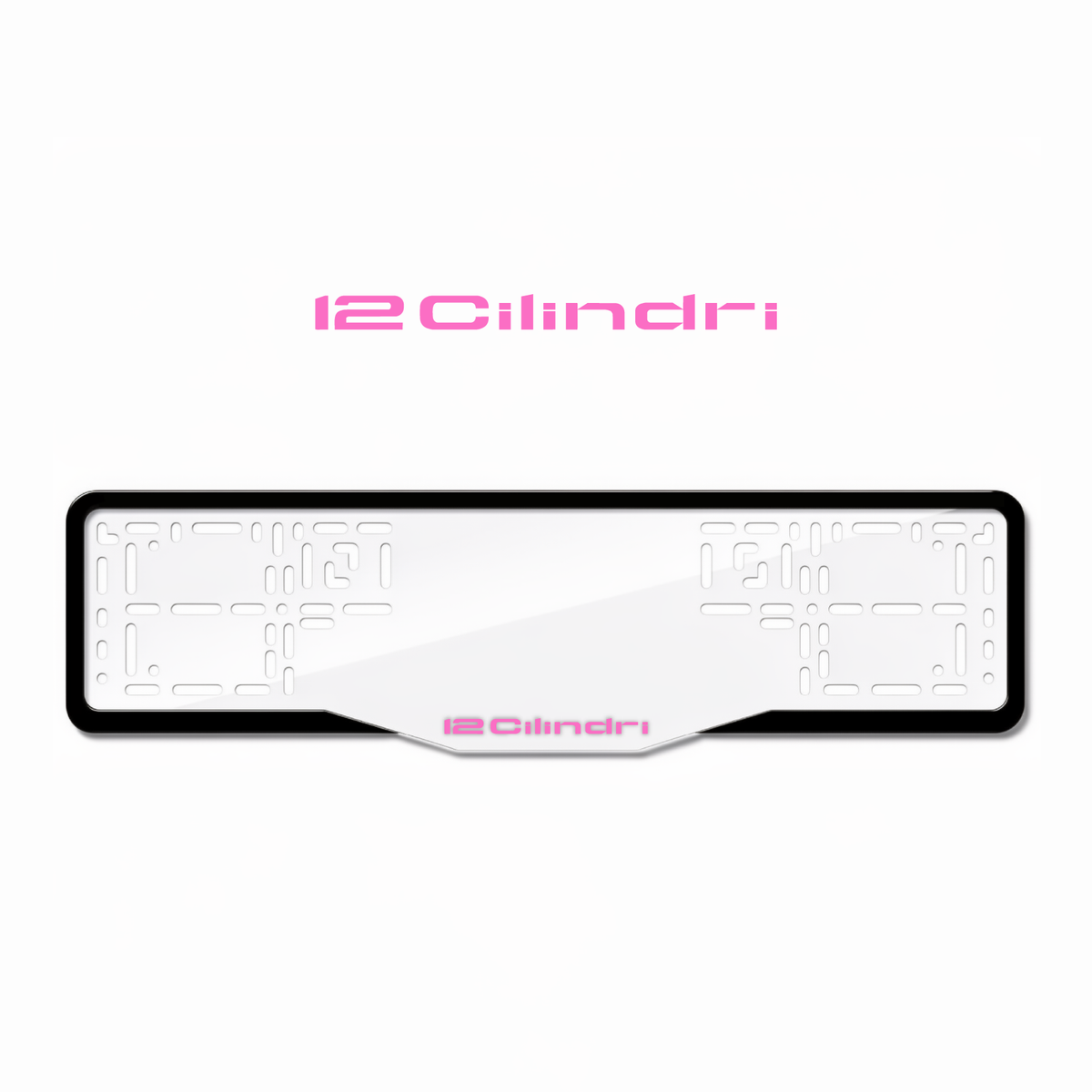 Cadres de plaque d'immatriculation 12cilindri - Rose - GLASS
