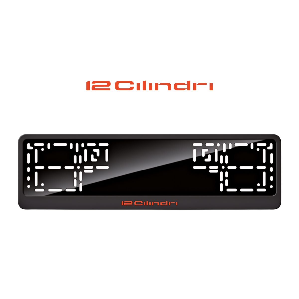 Cadres de plaque d'immatriculation 12cilindri - Rouge - CLASSIC