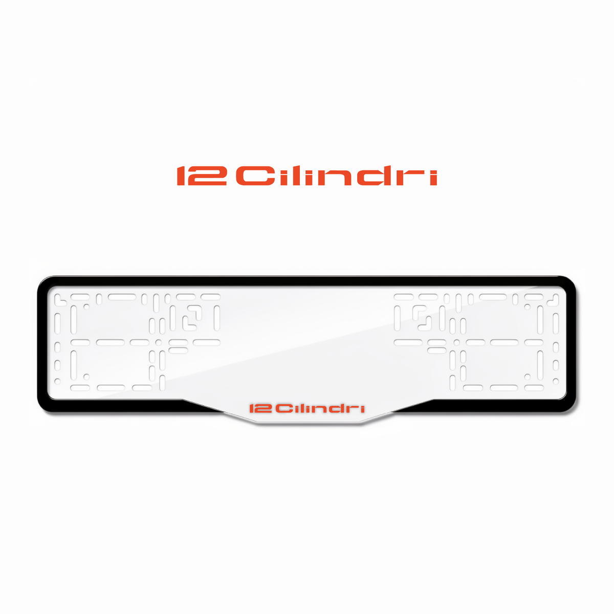 Cadres de plaque d'immatriculation 12cilindri - Rouge - GLASS