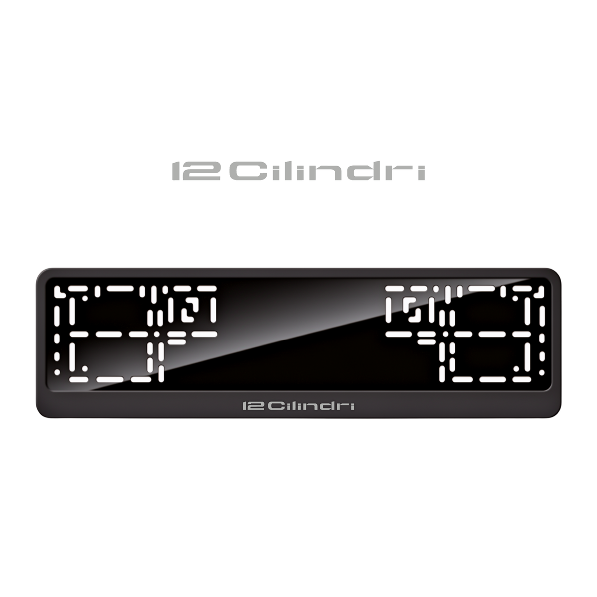 Cadres de plaque d'immatriculation 12cilindri - Gris - CLASSIC