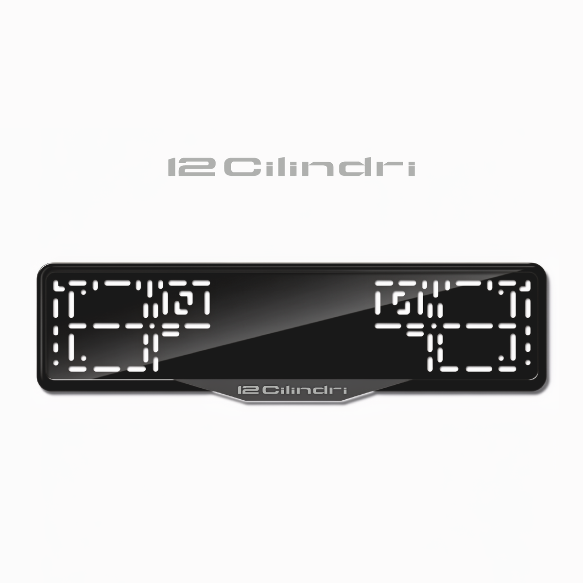 Cadres de plaque d'immatriculation 12cilindri - Gris - SATIN