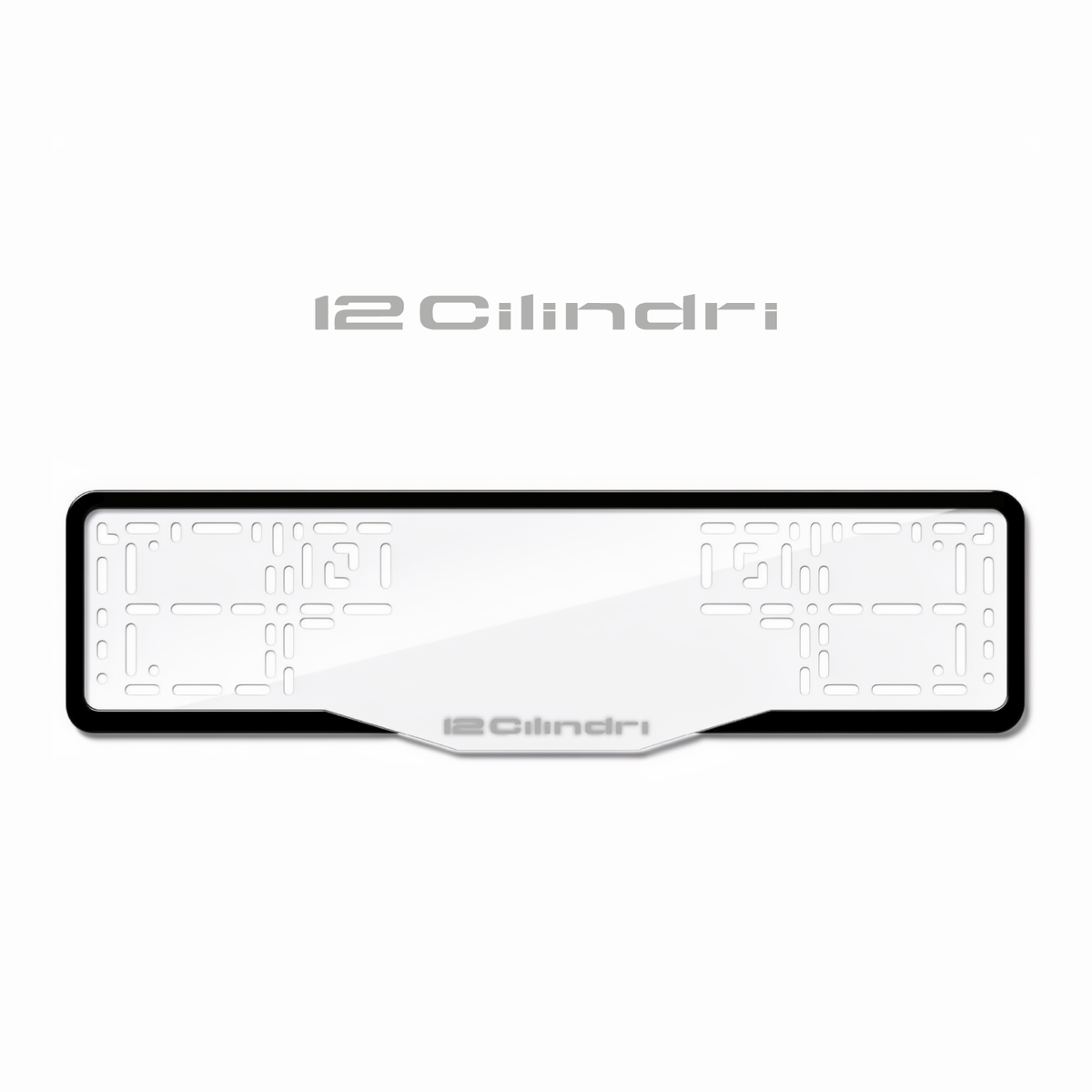 Cadres de plaque d'immatriculation 12cilindri - Gris - GLASS
