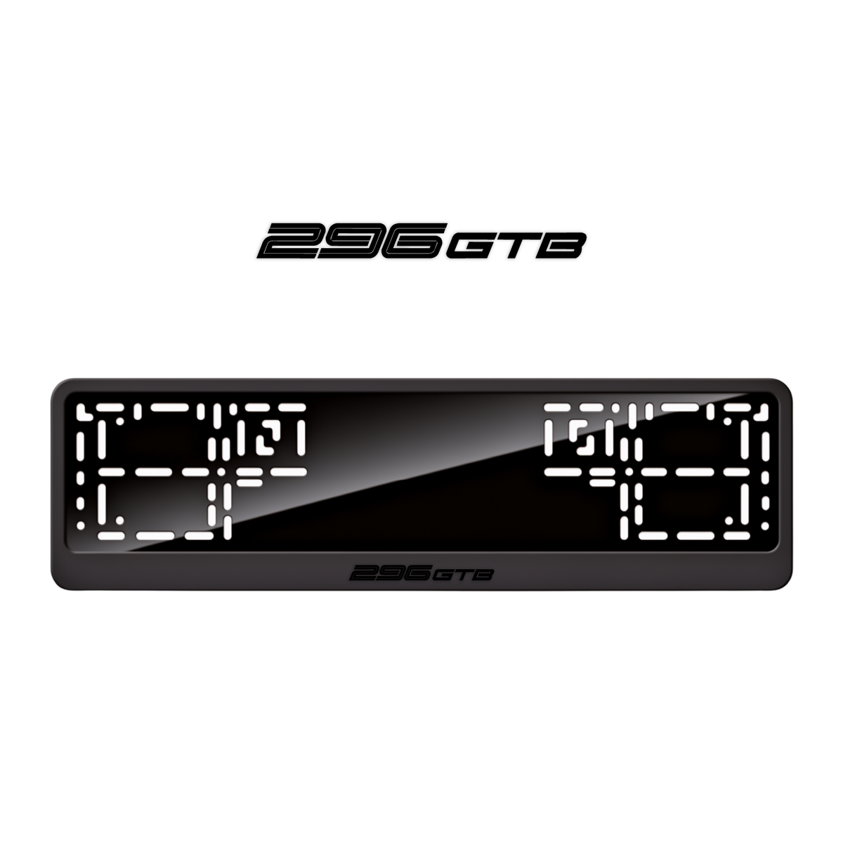 Cadres de plaque d'immatriculation 296 GTB - Noir - CLASSIC