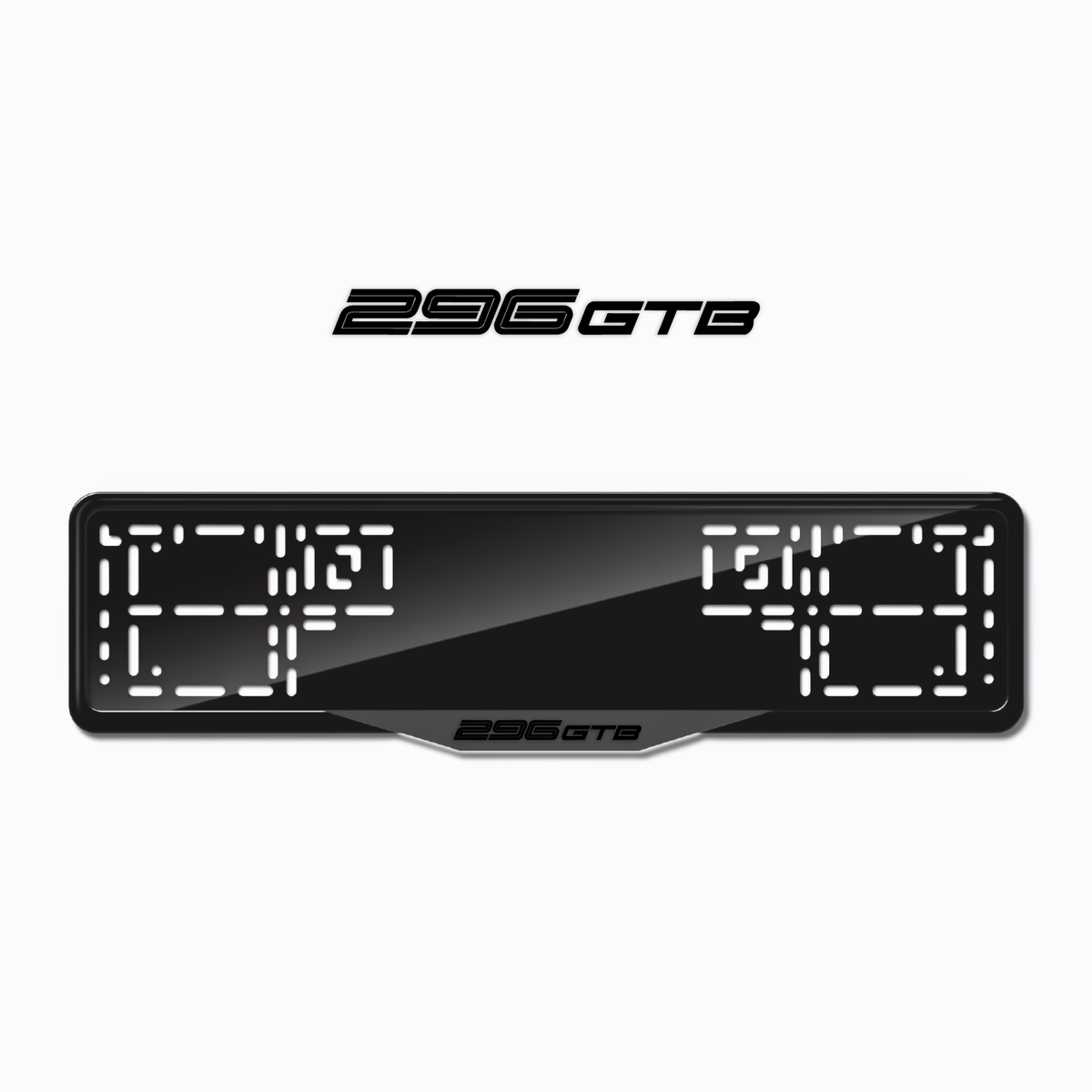 Cadres de plaque d'immatriculation 296 GTB - Noir - SATIN