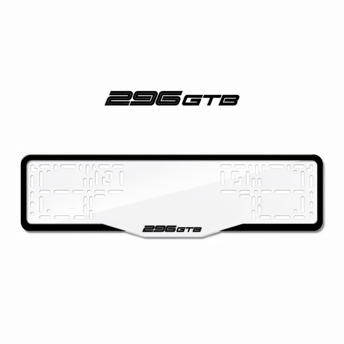 Cadres de plaque d'immatriculation 296 GTB - Noir - GLASS