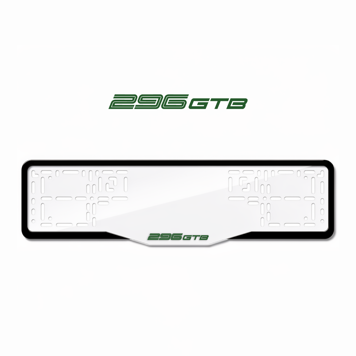 Cadres de plaque d'immatriculation 296 GTB - Vert - GLASS