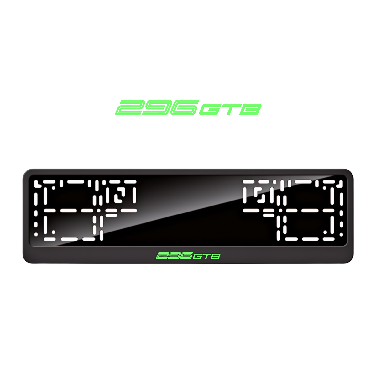 Cadres de plaque d'immatriculation 296 GTB - Vert néon - CLASSIC