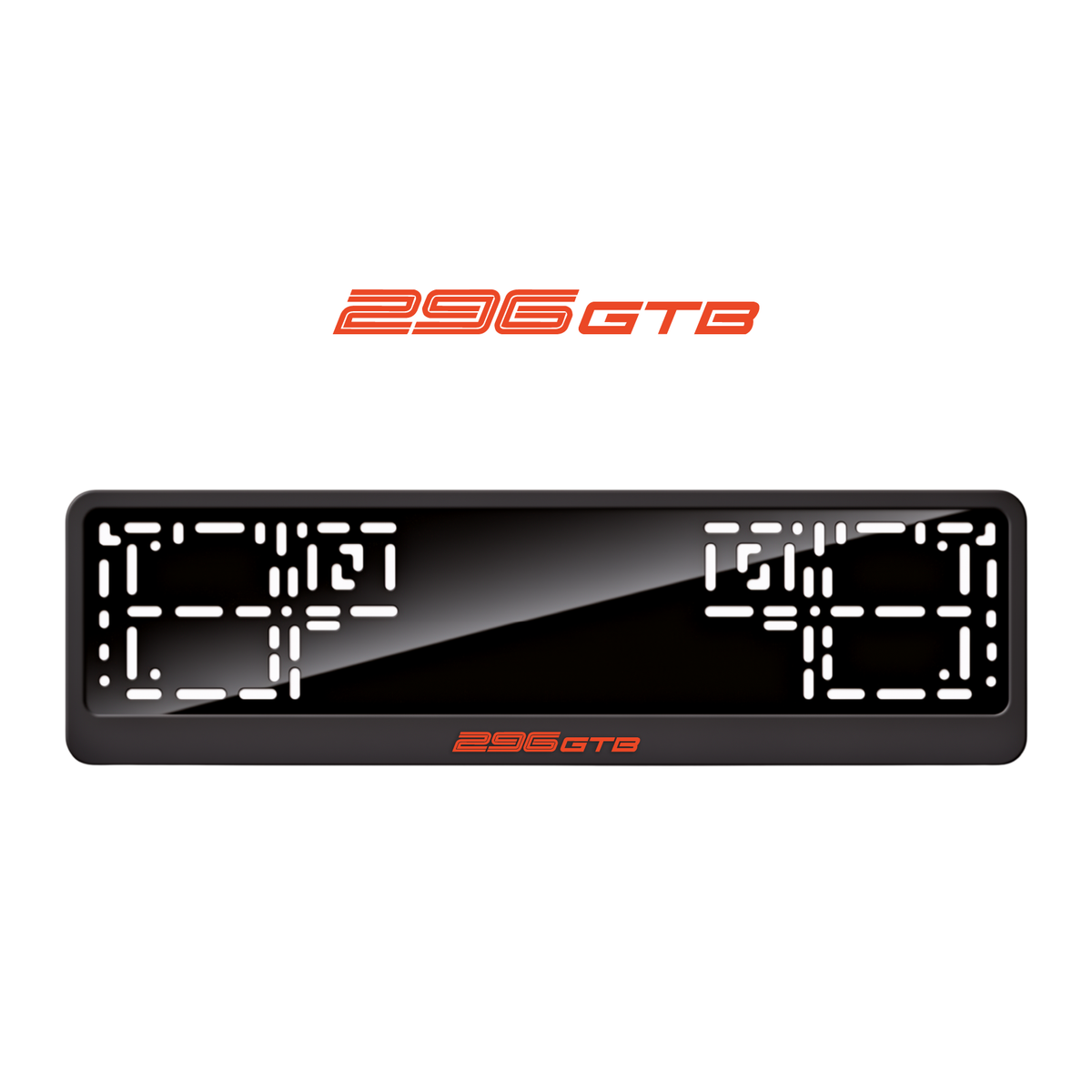 Cadres de plaque d'immatriculation 296 GTB - Rouge - CLASSIC