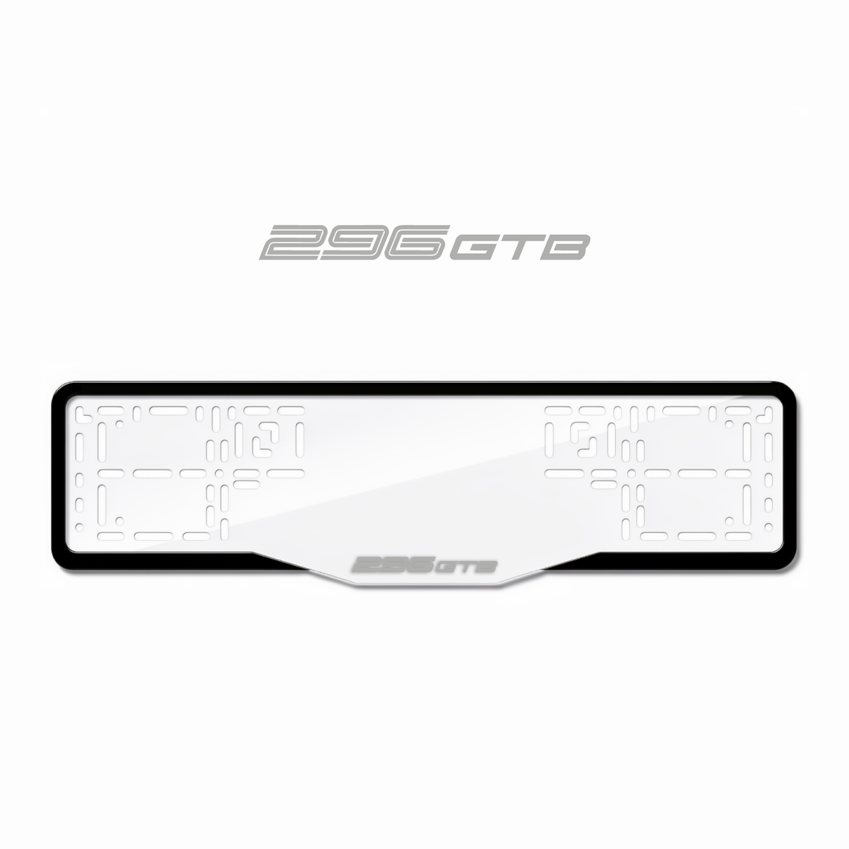 Cadres de plaque d'immatriculation 296 GTB - Gris - GLASS