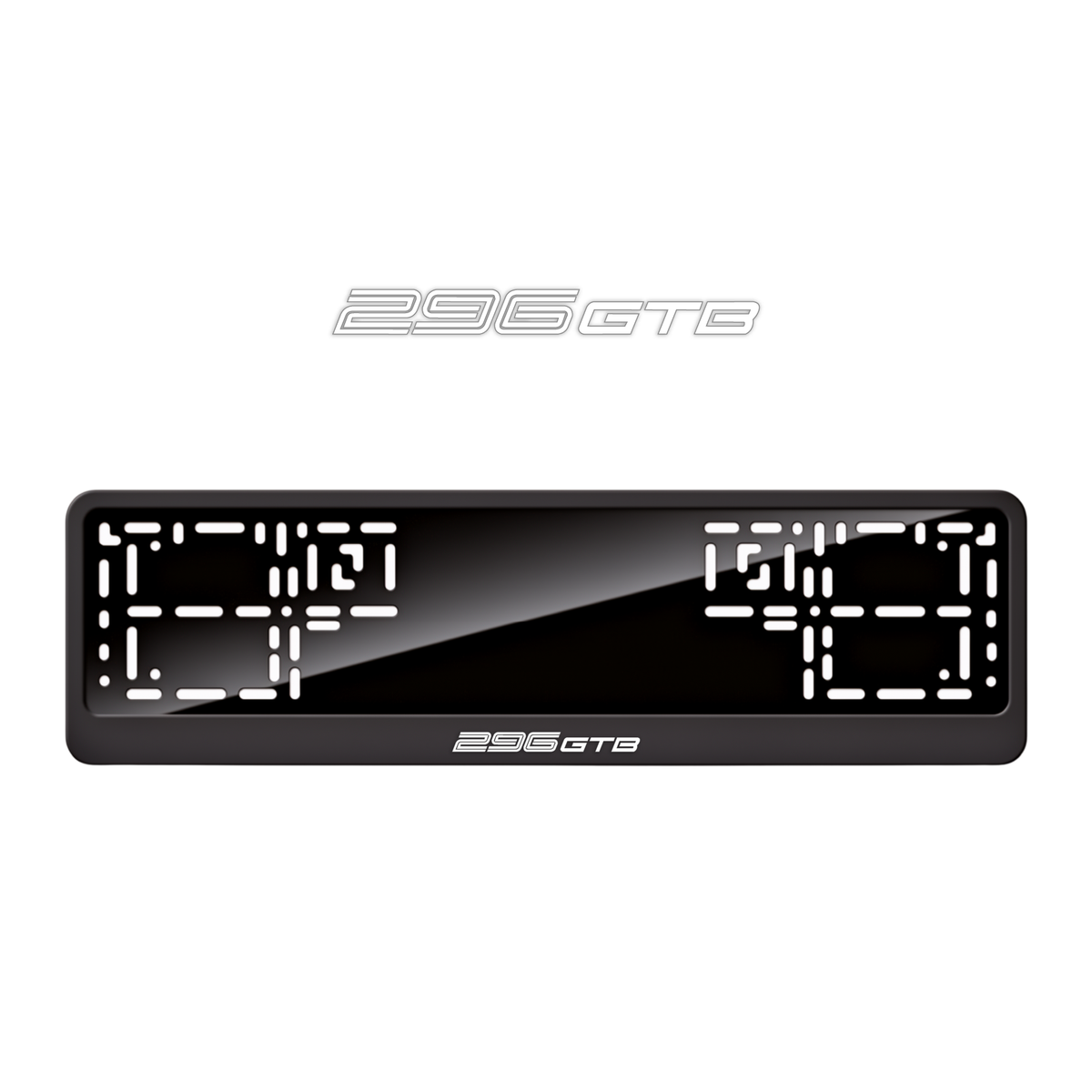 Cadres de plaque d'immatriculation 296 GTB - Blanc - CLASSIC