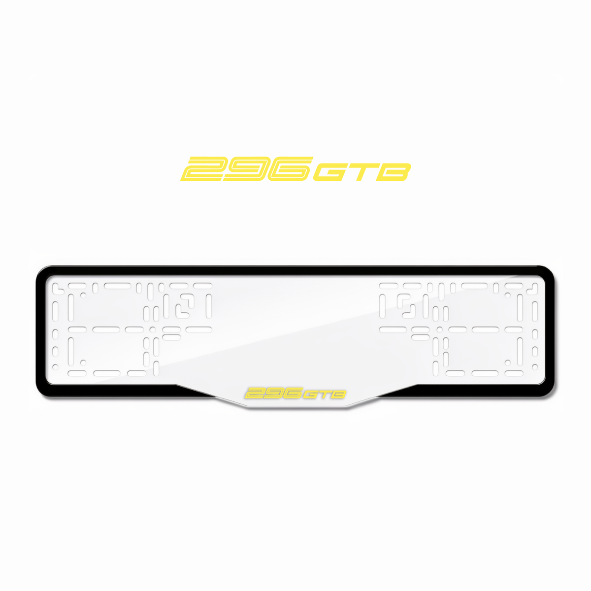 Cadres de plaque d'immatriculation 296 GTB - Jaune - GLASS
