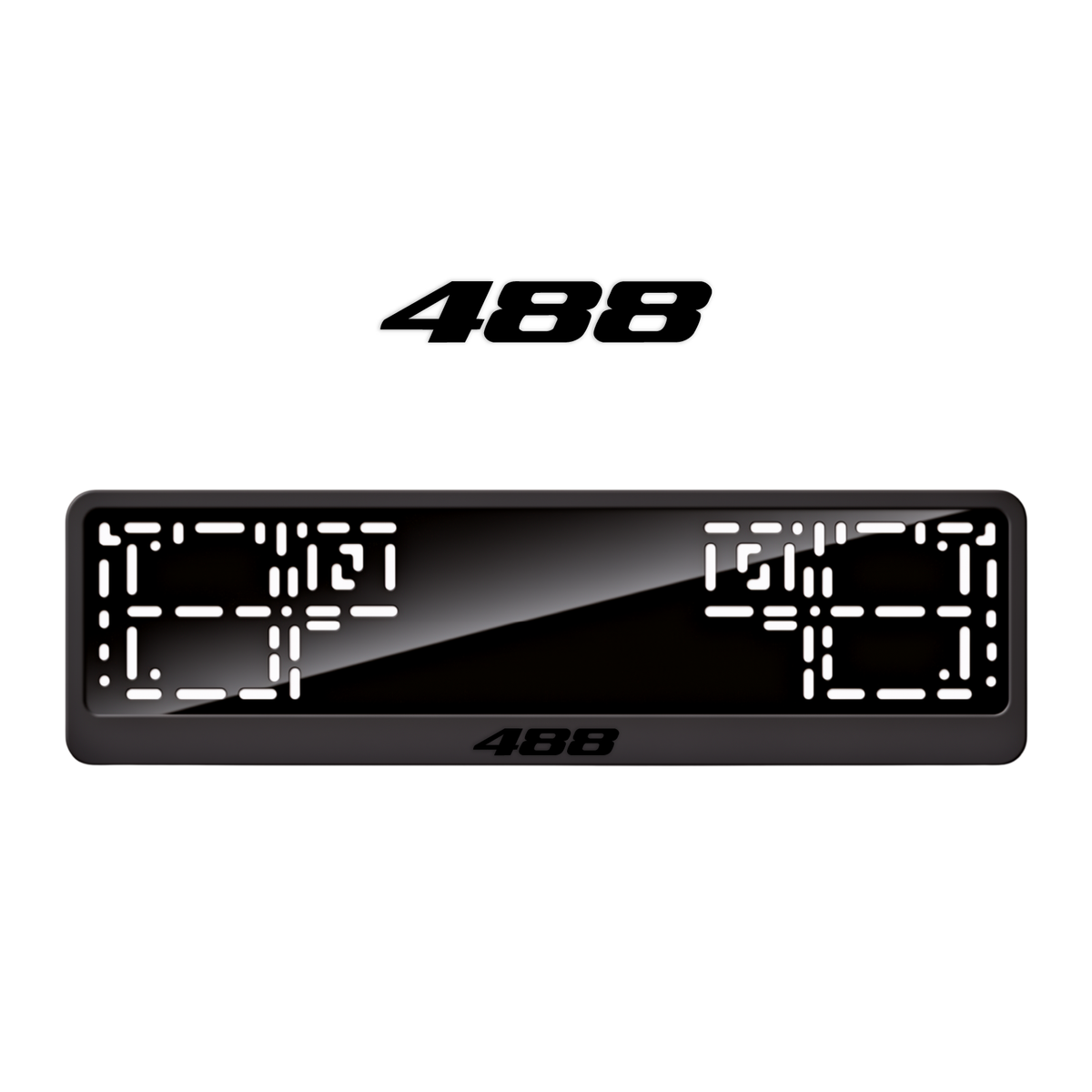 Cadres de plaque d'immatriculation 488 - Noir - CLASSIC