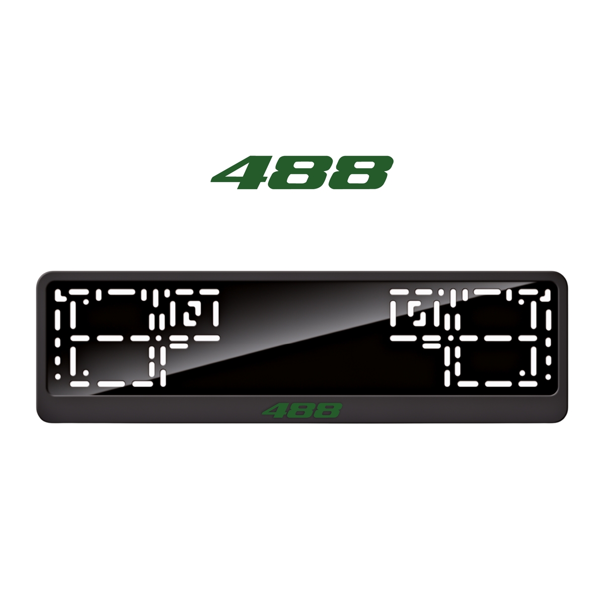 Cadres de plaque d'immatriculation 488 - Vert - CLASSIC
