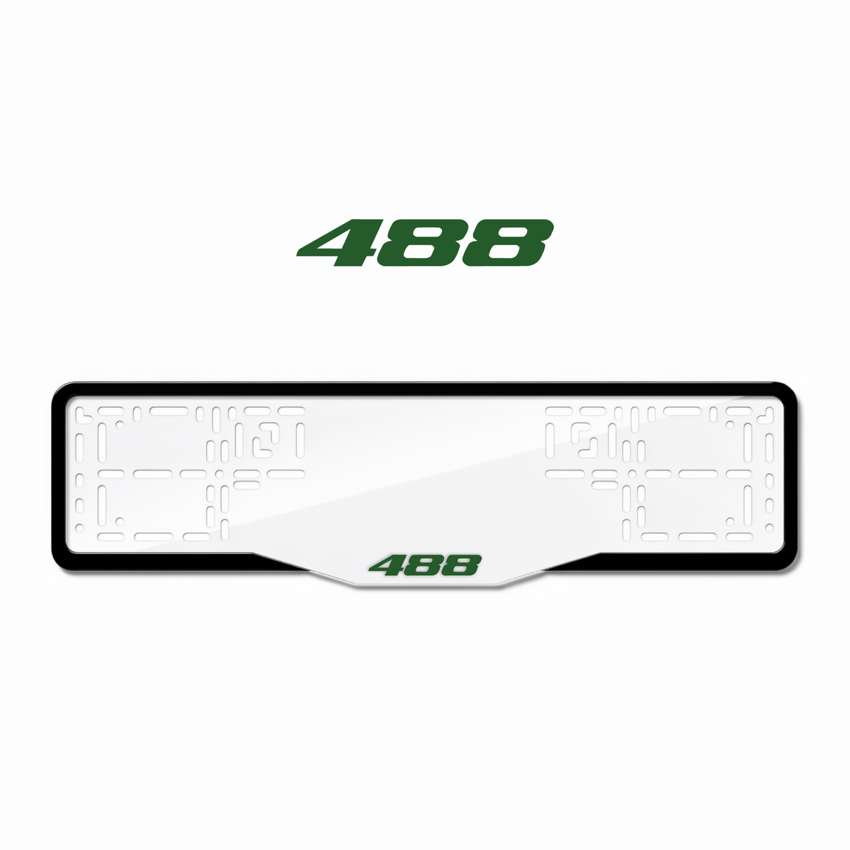Cadres de plaque d'immatriculation 488 - Vert - GLASS
