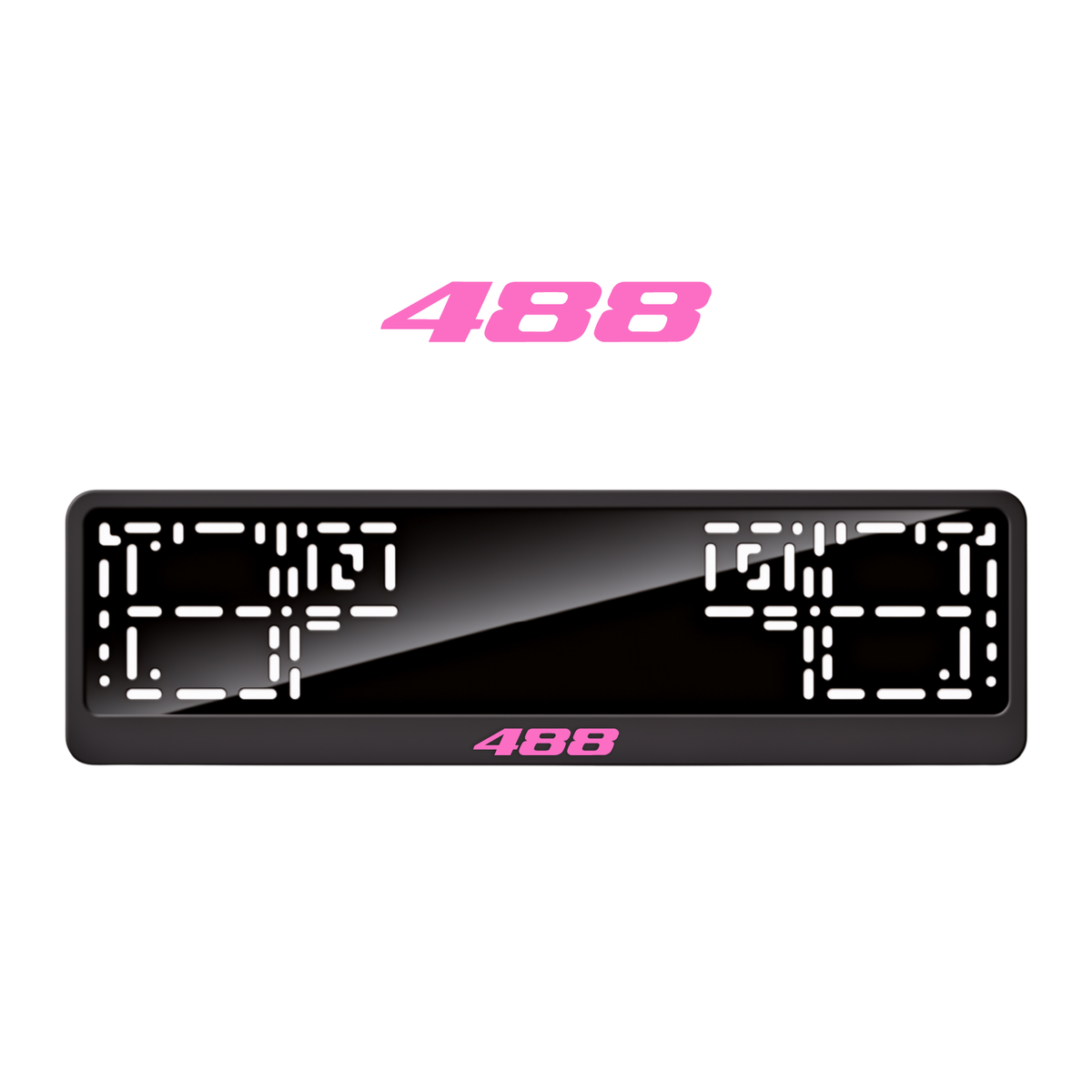 Cadres de plaque d'immatriculation 488 - Rose - CLASSIC