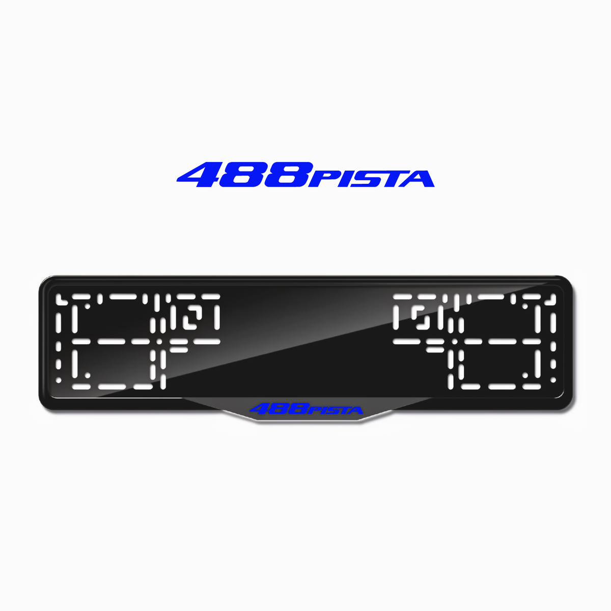 Cadres de plaque d'immatriculation 488 Pista - Bleu - SATIN