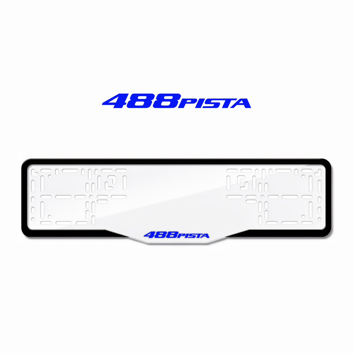 Cadres de plaque d'immatriculation 488 Pista - Bleu - GLASS