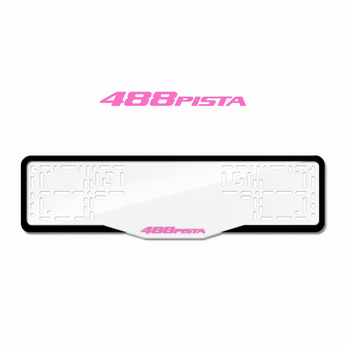 Cadres de plaque d'immatriculation 488 Pista - Rose - GLASS