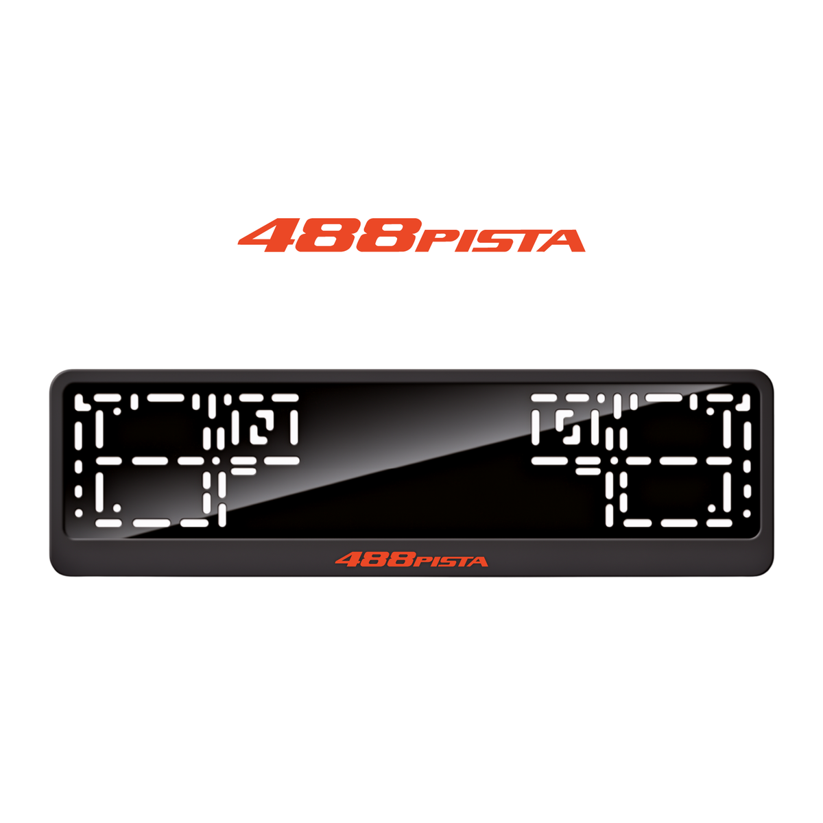 Cadres de plaque d'immatriculation 488 Pista - Rouge - CLASSIC