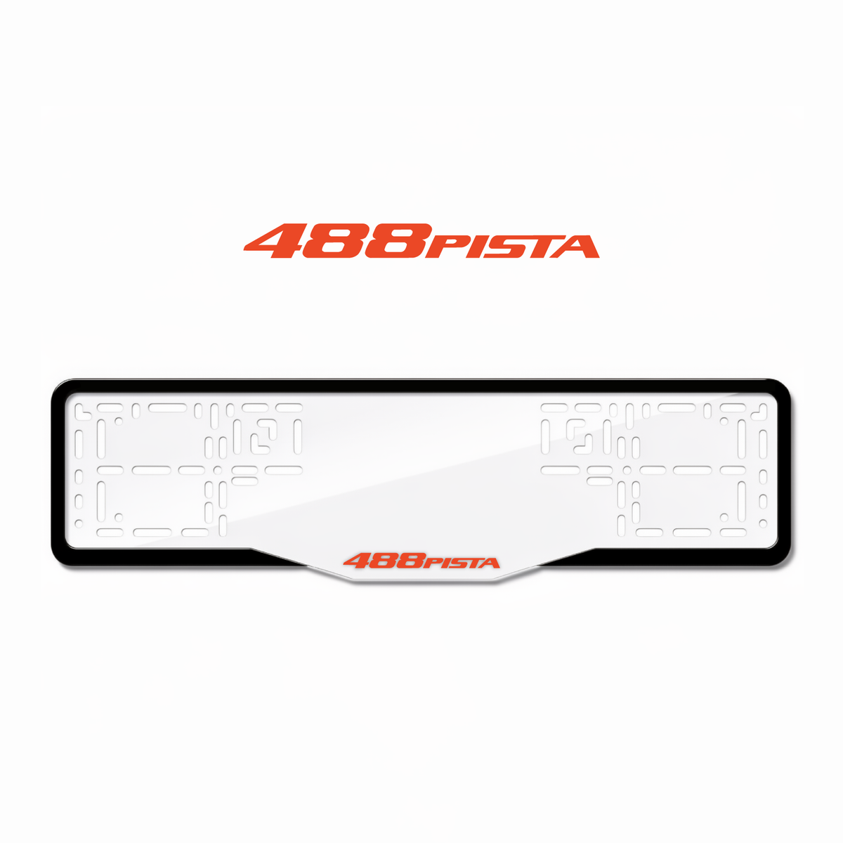Cadres de plaque d'immatriculation 488 Pista - Rouge - GLASS